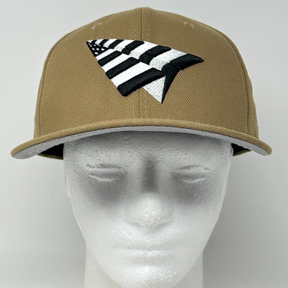 Paper Planes x New Era Hat Baseball Cap Jay-Z Roc Nation Tan Beige Fitted 7 1/2
