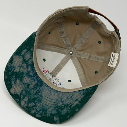 Vintage 90s Olympics Running Hat Baseball Cap Summer Games Runner Snapback Beige
