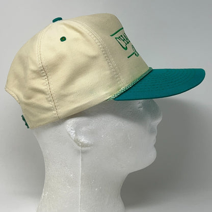 Vintage 90s Champion Boats Hat Baseball Cap Fisherman Fishing Snapback Beige