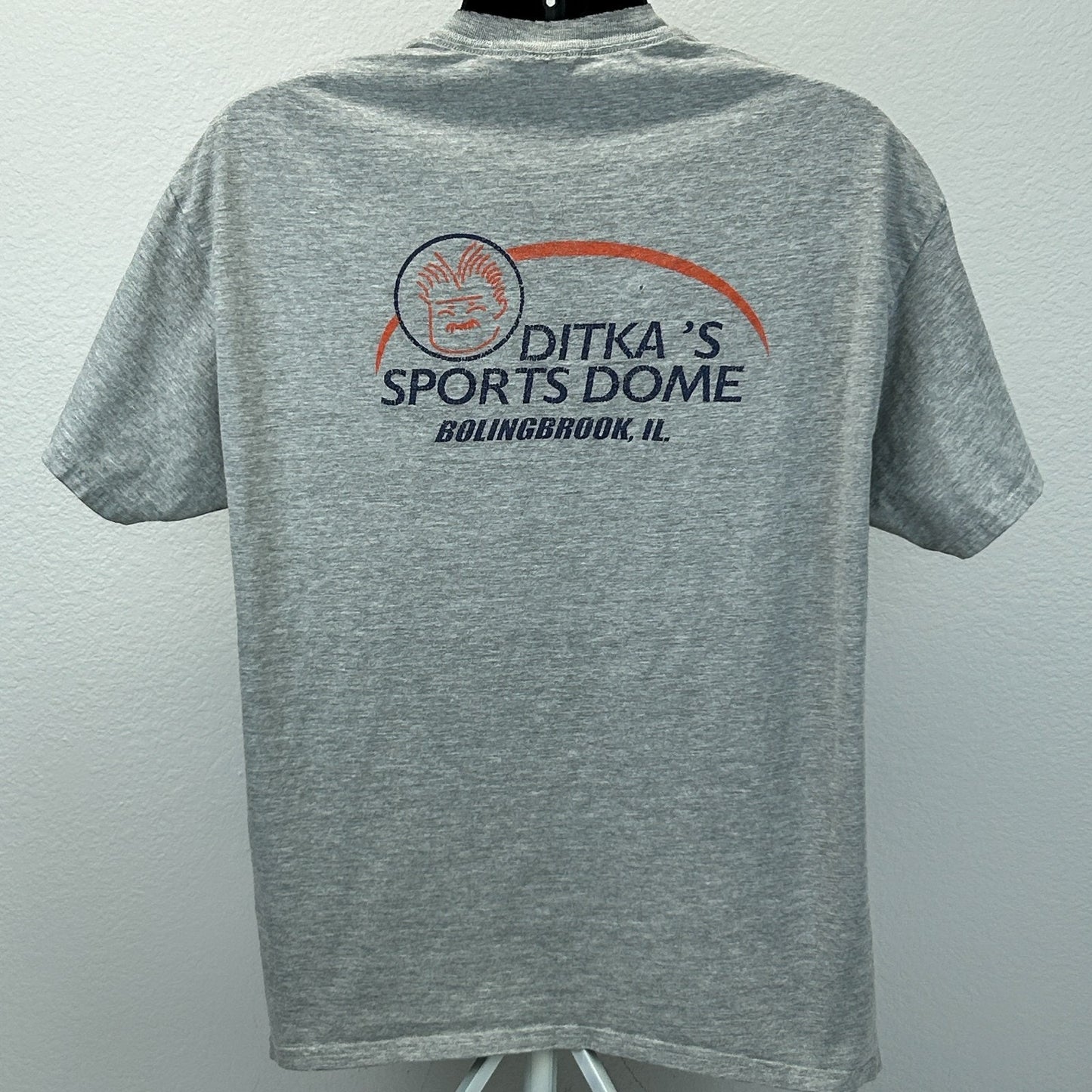 Vintage Y2Ks Ditkas Sports Dome T Shirt Chicago Bears Mike Ditka Gray XL X-Large