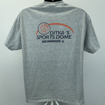Vintage Y2Ks Ditkas Sports Dome T Shirt Chicago Bears Mike Ditka Gray XL X-Large