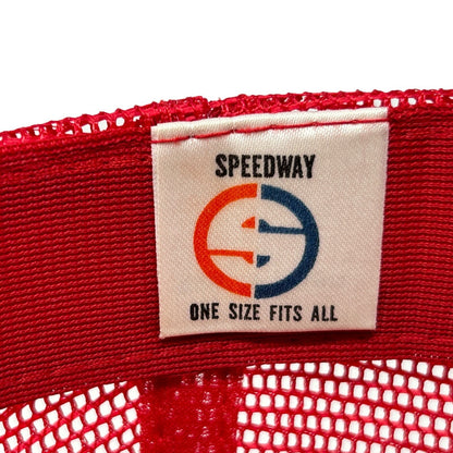 Vintage 80s Oak Tree Manor Trucker Hat Baseball Cap Red Spring Texas Snapback