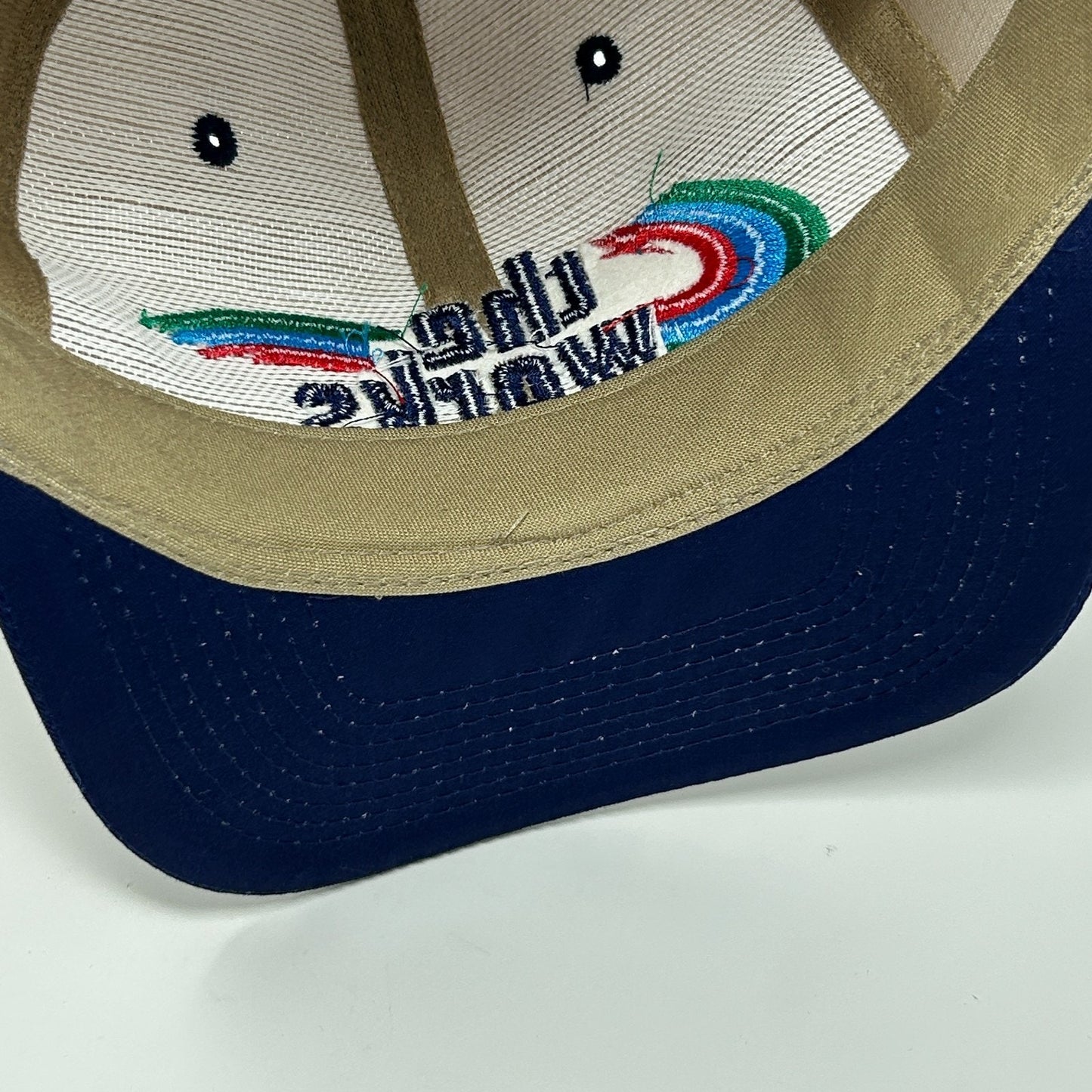 Vintage 90s The Works Hat Baseball Cap The Supreme Cap 6 Panel Snapback Beige