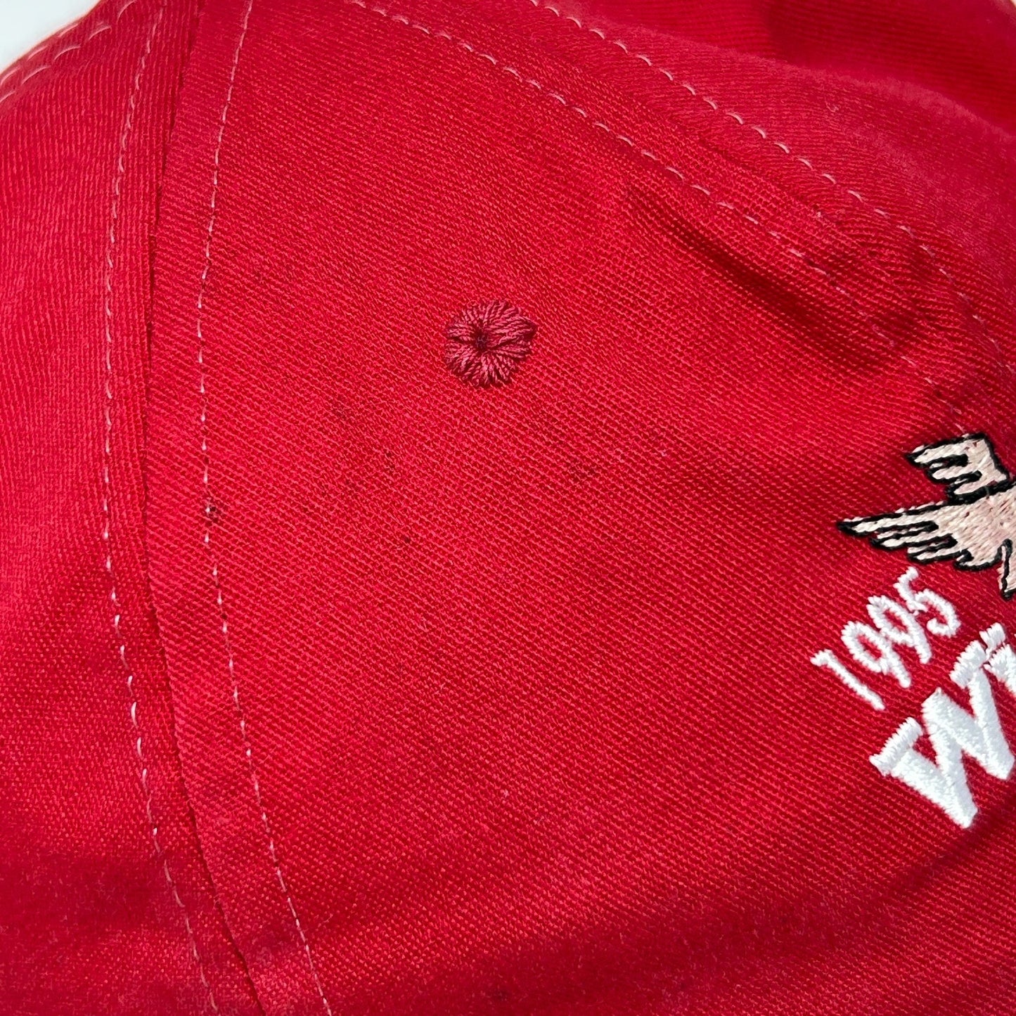 Vintage 90s NASCAR Jeff Gordon Hat Baseball Cap 1995 Winston Cup Snapback Red