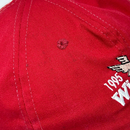 Vintage 90s NASCAR Jeff Gordon Hat Baseball Cap 1995 Winston Cup Snapback Red