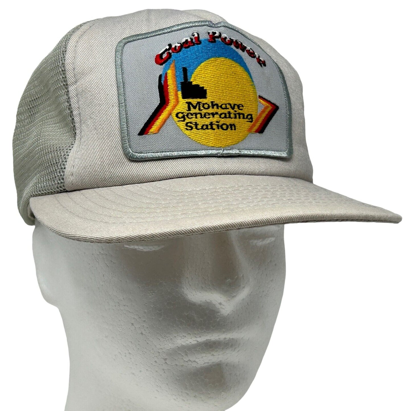 Mohave Coal Power Station Plant Trucker Hat Vintage 80s Gray MOGS Baseball Cap