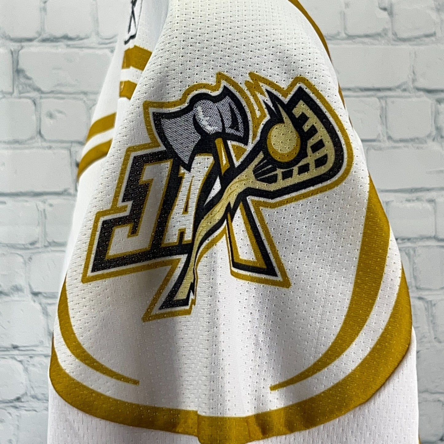 Portland Lumberjax Jersey White NLL Lacrosse Official Reebok Shirt L Large