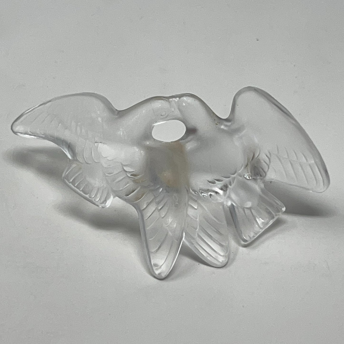 Vintage Nina Ricci L'Air du Temps Lalique Crystal Perfume Bottle 1 Oz Two Doves