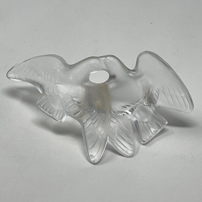 Vintage Nina Ricci L'Air du Temps Lalique Crystal Perfume Bottle 1 Oz Two Doves