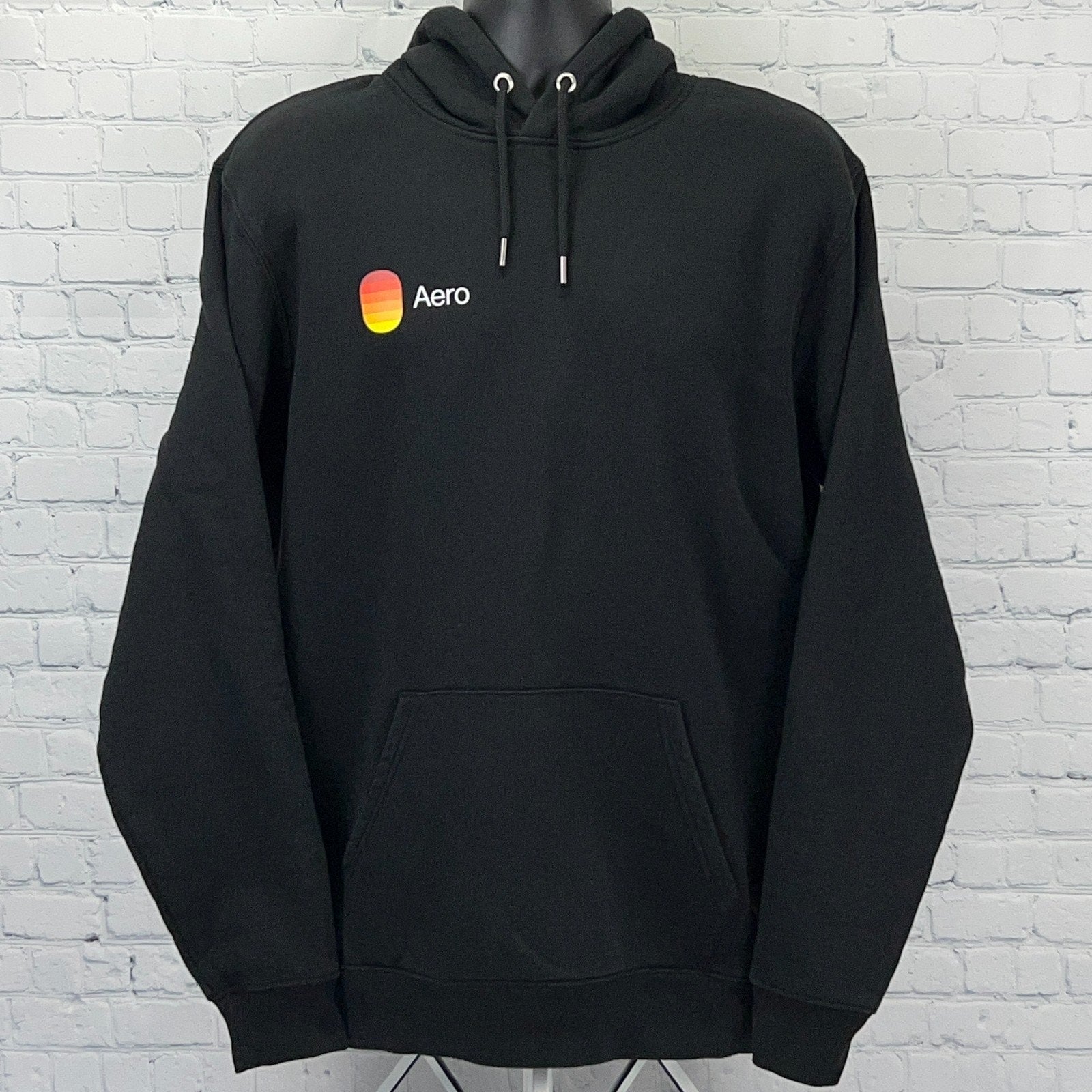 Black Stanley/Stella Aero Hoodie in X-Large with Front Kangaroo Pocket and Logo Detail