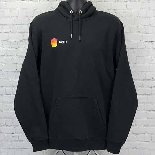 Black Stanley/Stella Aero Hoodie in X-Large with Front Kangaroo Pocket and Logo Detail