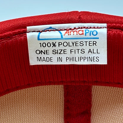 Vintage 80s Delden Garage Doors Hat Baseball Cap Logo Full Foam Snapback Red