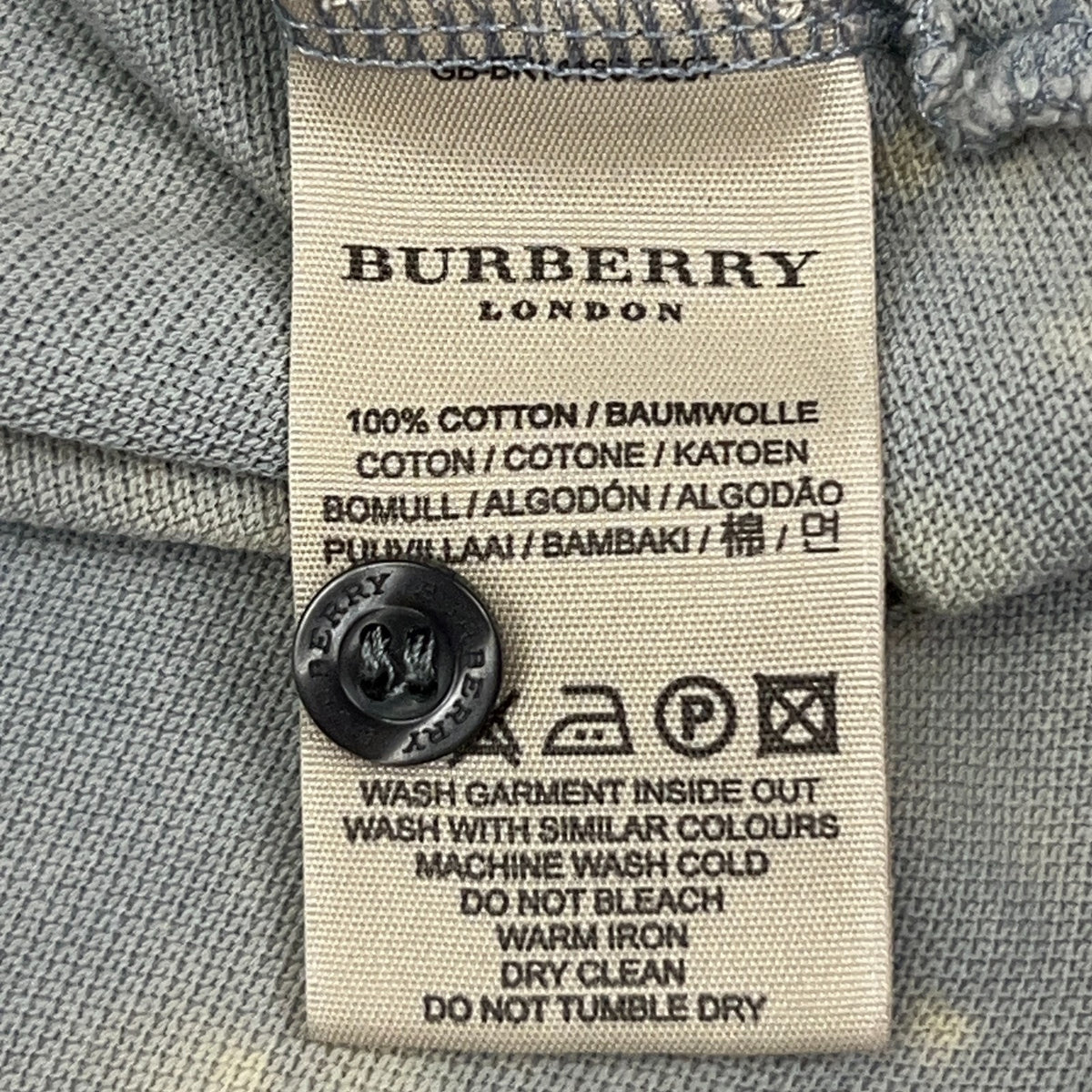 Vintage Burberry London Mens M Medium Slim Fit Polo Shirt Gray Speckled Cotton