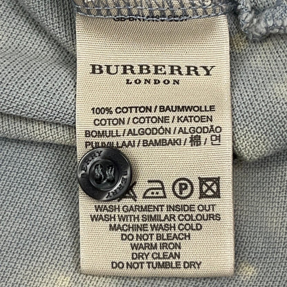 Vintage Burberry London Mens M Medium Slim Fit Polo Shirt Gray Speckled Cotton