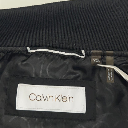 Calvin Klein Flight Jacket XXL 2XL Black Quilted Polyester Zip Pocket Bomber