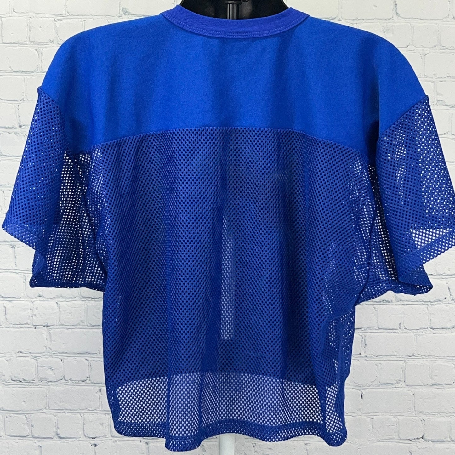 Vintage Alpha Epsilon Pi Mesh Crop Jersey Shirt M Medium Blue AEPi Fraternity