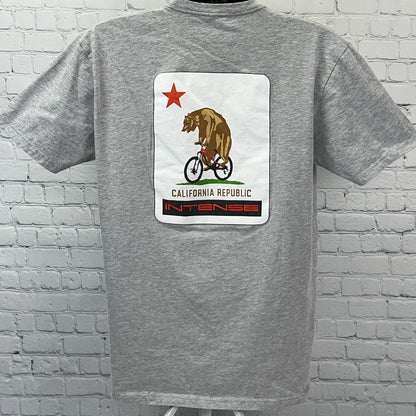 Intense Cycles California Republic T Shirt Bear Bikes Bicycles Gray Tee L Large