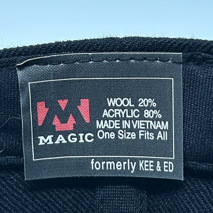 San Diego California Hat Baseball Cap Script 6 Panel Wool Blend Strapback Black