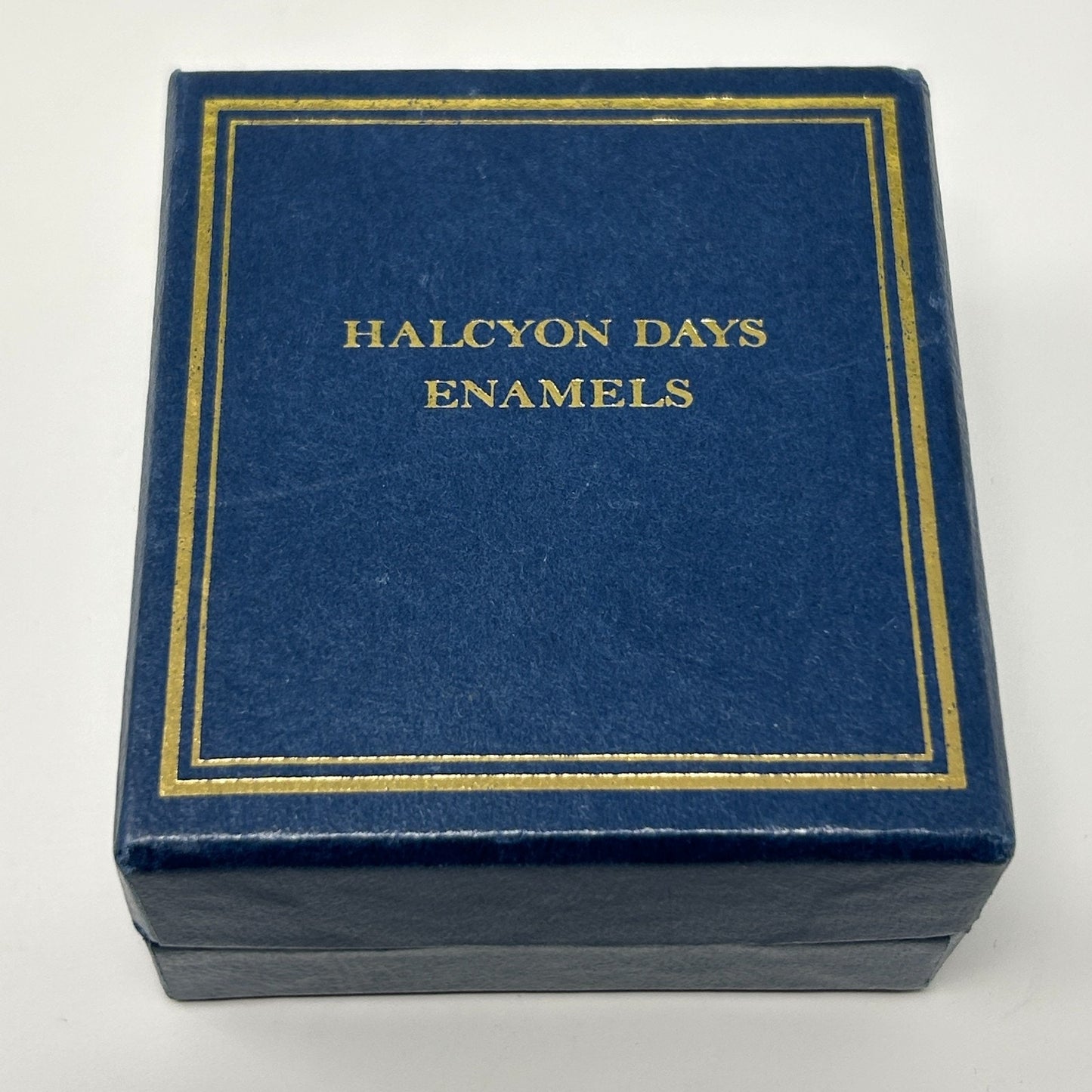 Vintage Halcyon Days Enamel Screw Top Jar "The Gift Is Small" Bilston England