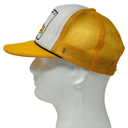 Desert Equipment Co Vintage 90s Trucker Hat Yellow Bulldozer Mesh Baseball Cap