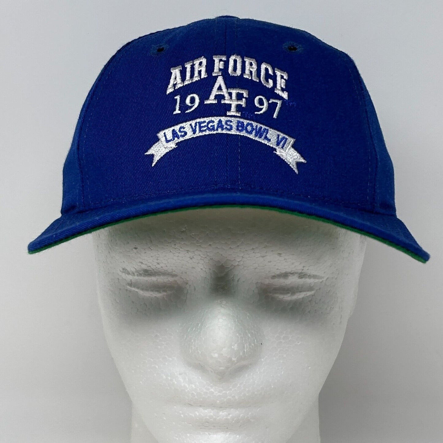 Blue Legacy Air Force hat featuring embroidered Las Vegas Bowl VI logo and year 1997 on the front