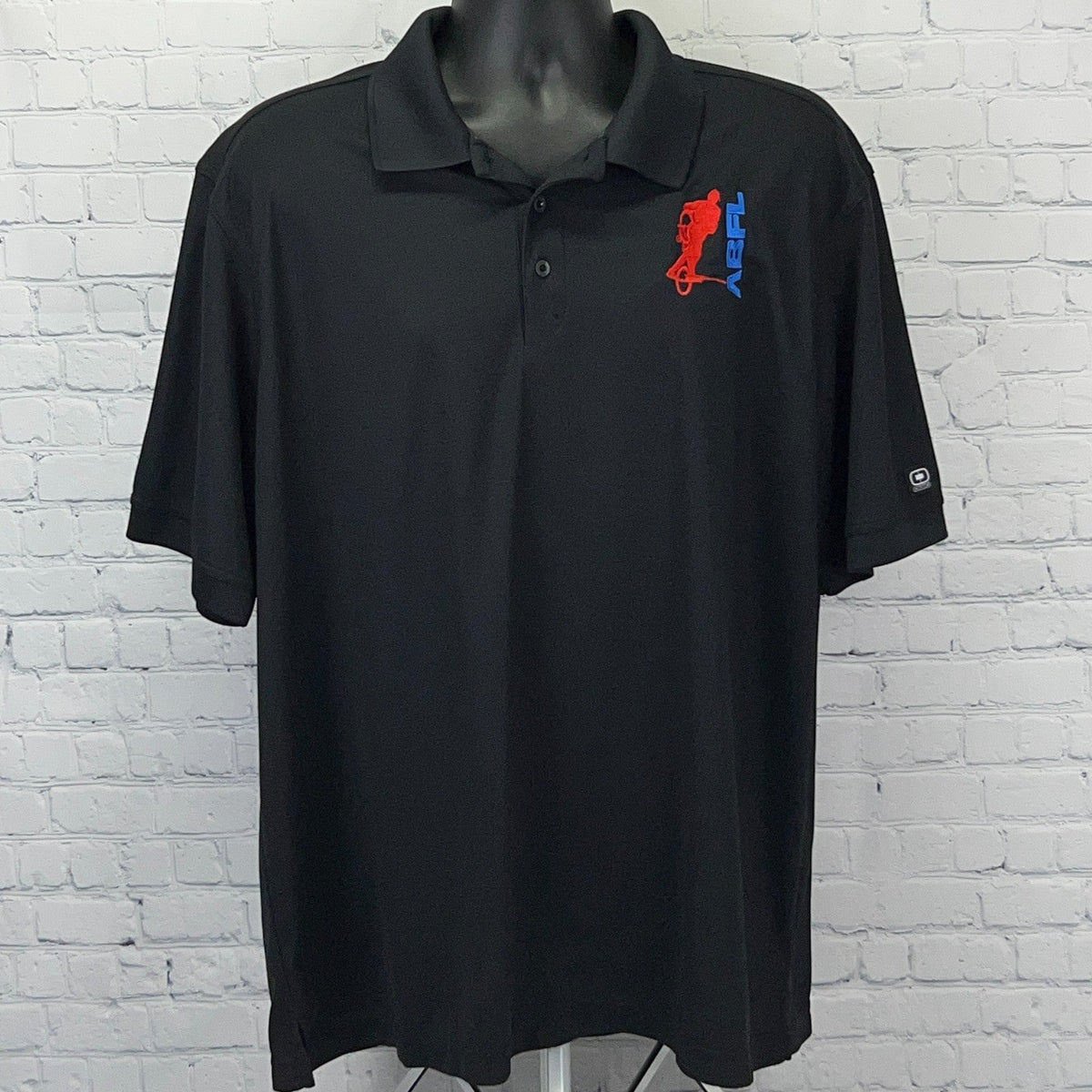 OGIO Black Polo Shirt 2XL with American BMX Flatland League ABFL Logo Embroidery