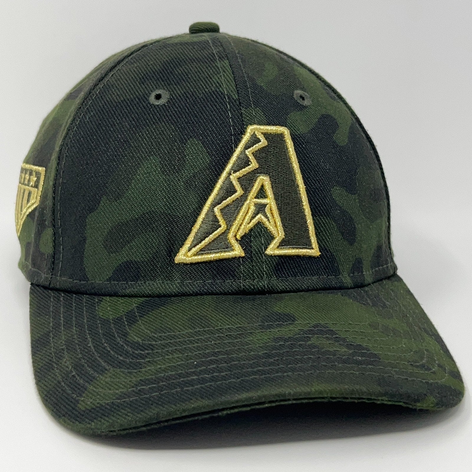 New Era Arizona Diamondbacks Camo Cap in Green with Gold Logo
