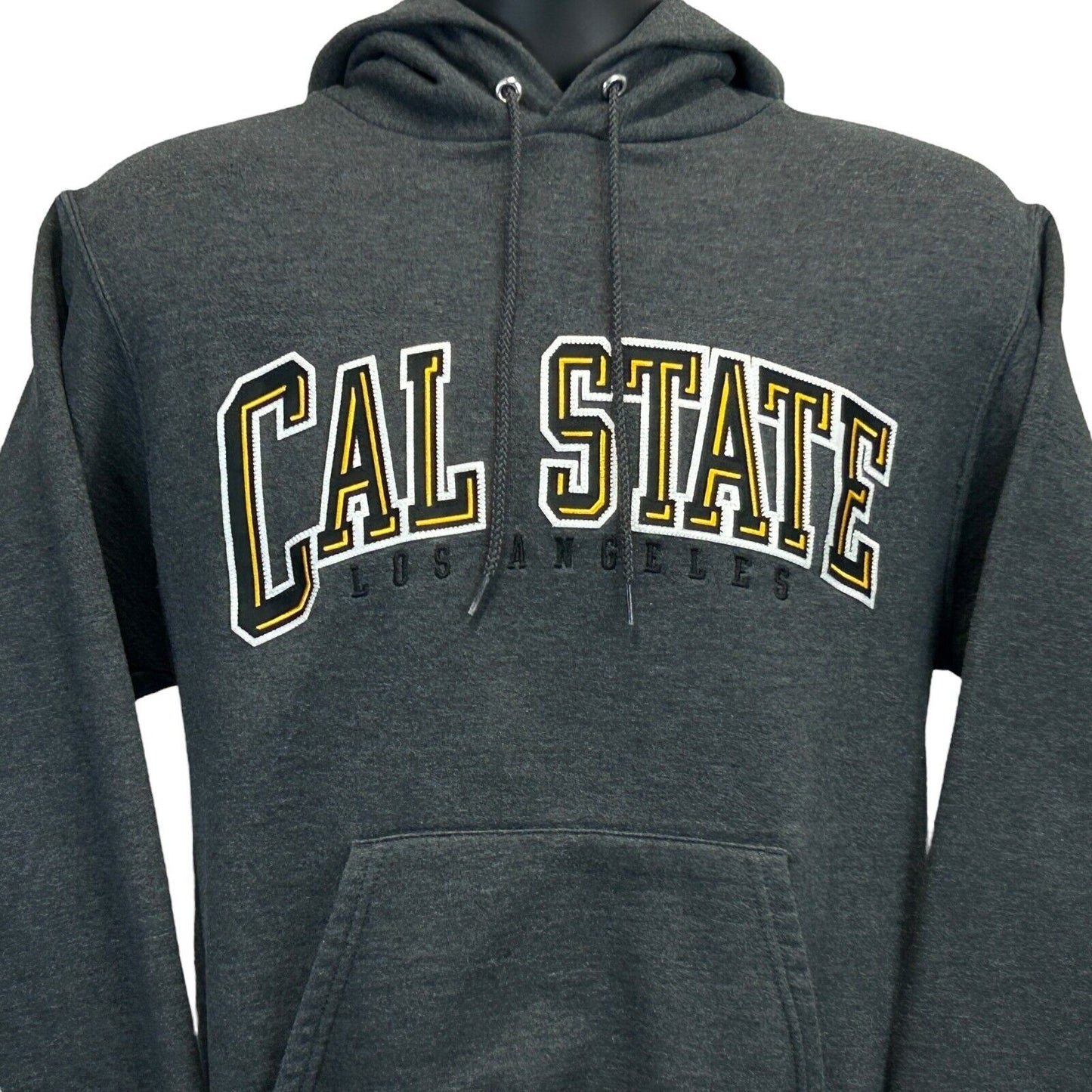 Sudadera con capucha de la Universidad Estatal de California en Los Ángeles para hombre, talla pequeña, color gris, campeón de la NCAA de California