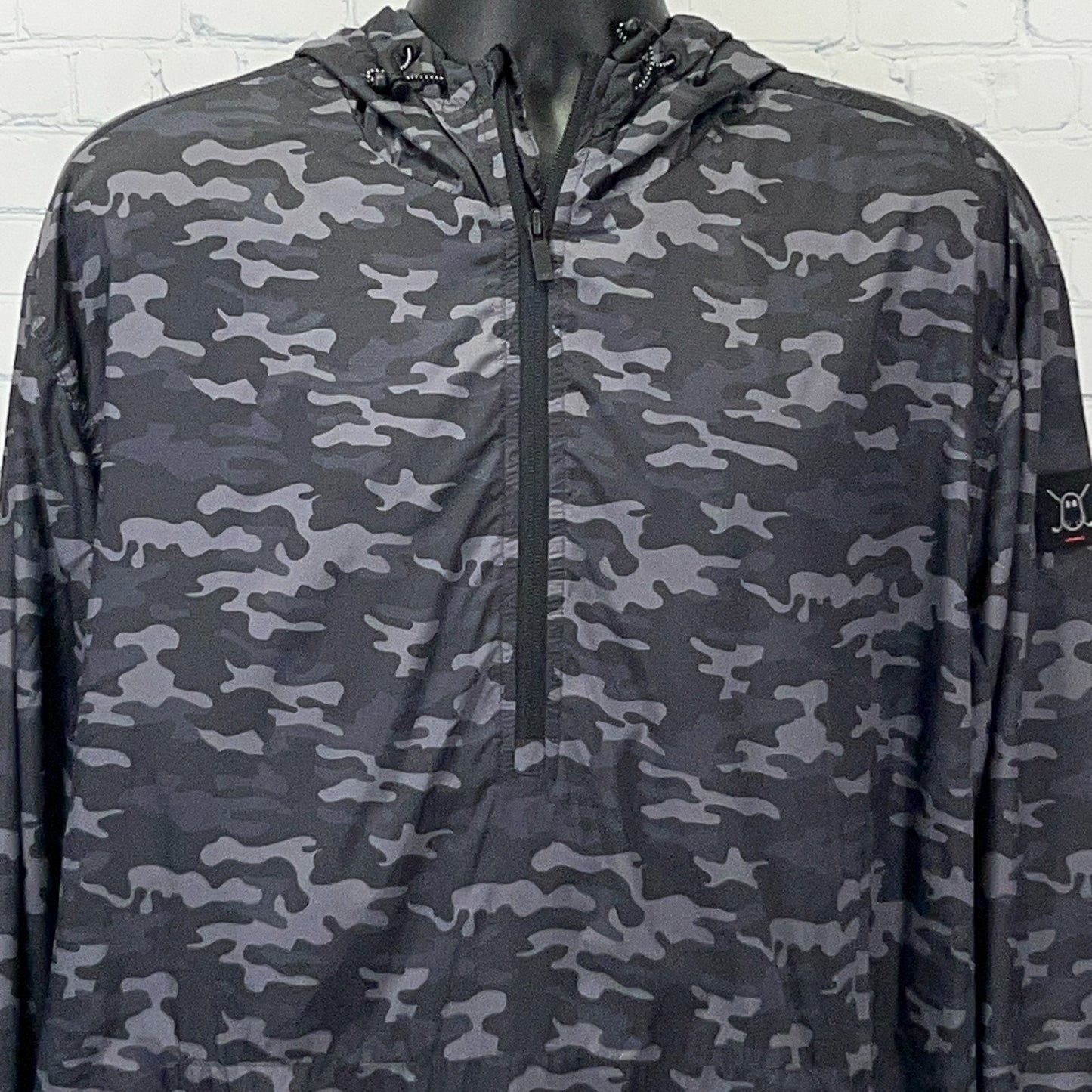 GHOSTGOLF Camouflage Windbreaker Hooded Jacket XXL 2XL Black Ghost Golf Golfer