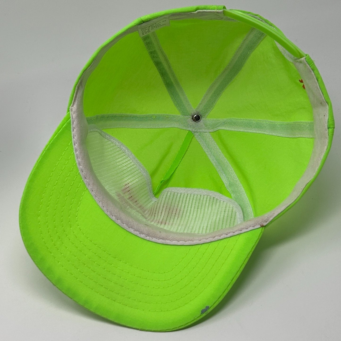 Vintage 90s Newport Cigarettes Hat Baseball Cap Nylon Snapback Neon Green