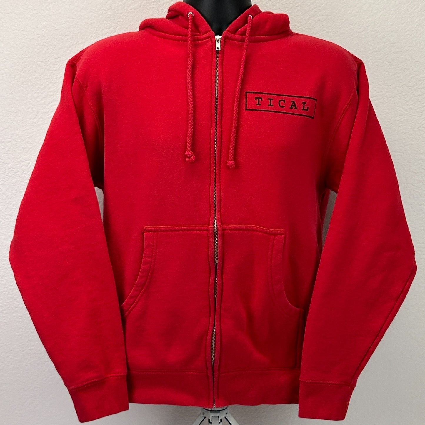 Tical Method Man Dead Eye Hoodie Hooded Sweatshirt Wu-Tang Clan Red S Small