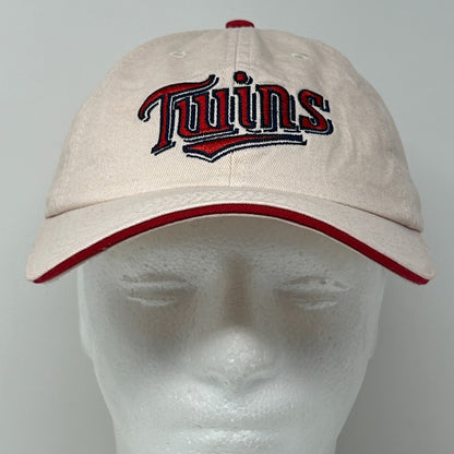 Vintage Y2Ks Minnesota Twins Hat Baseball Cap Dairy Queen 2001 Beige Snapback