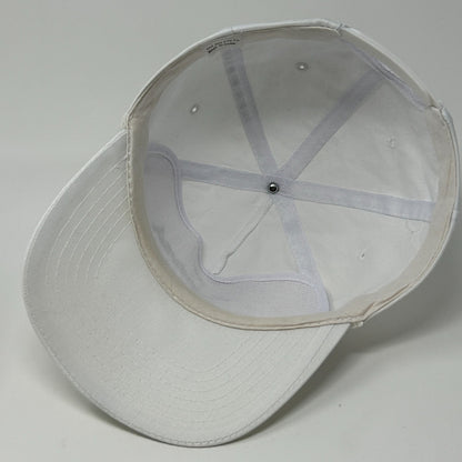 Vintage 90s Greens Supper Club Green Valley Hat Baseball Cap Golf Snapback White