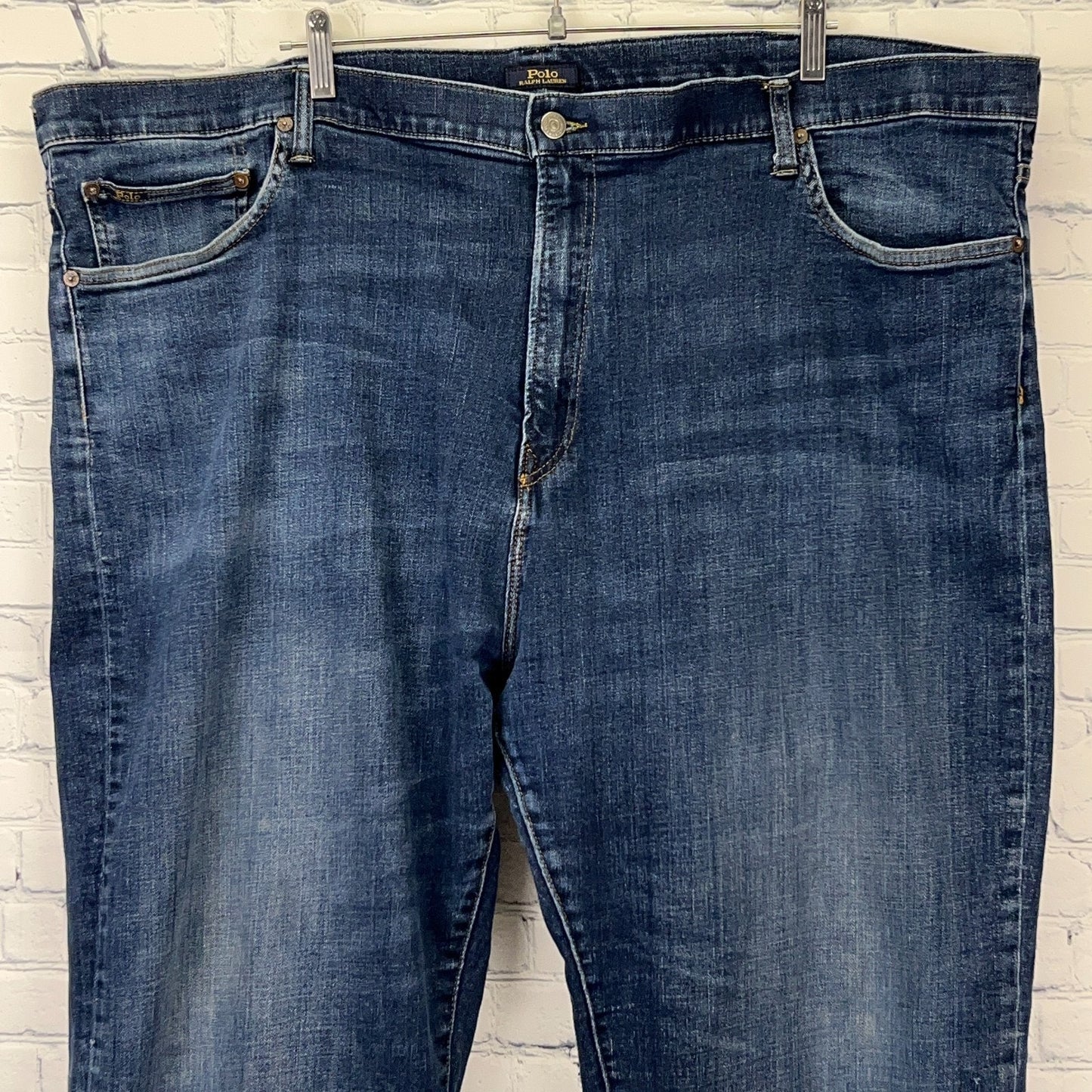 Polo Ralph Lauren Hamilton Denim Jeans Relaxed Fit Straight Stretch Blue 50x31
