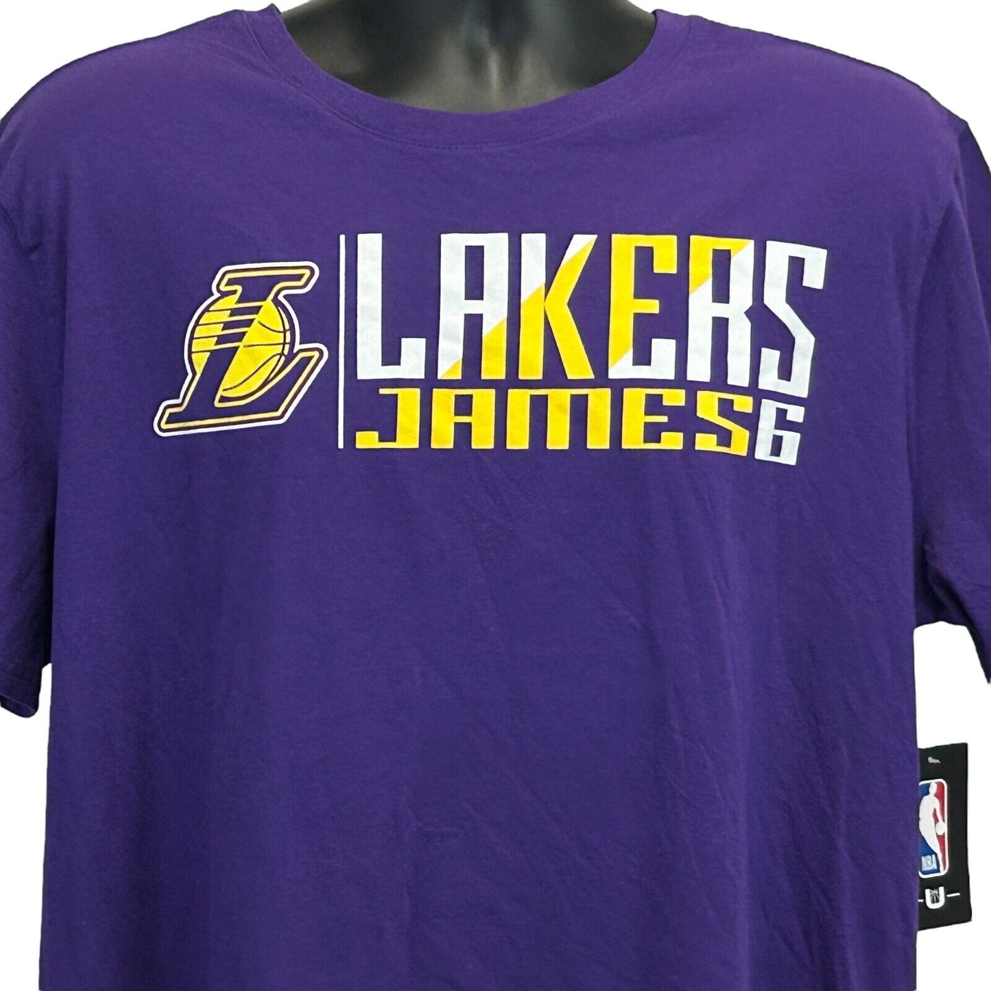 Los Angeles Lakers LeBron James T Shirt XL X-Large LA King NBA Tee Mens Purple