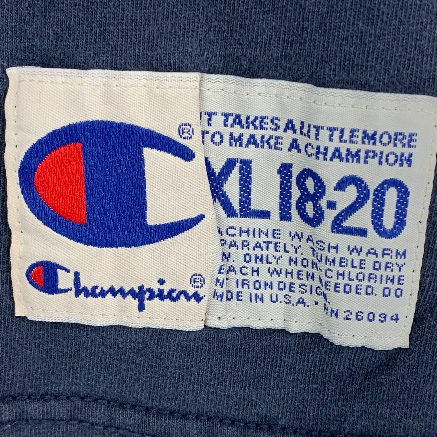 Vintage Champion Youth Tank Top T Shirt X-Large 18-20 90s Made In USA Kids Blue