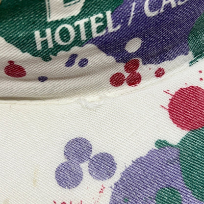 Vintage 90s Excalibur Casino Las Vegas Painters Hat Cap Paint Splash White 7 3/8