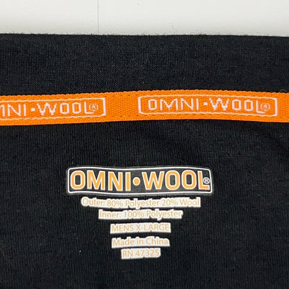 Omni-Wool Base Layer T Shirt L Large Black Long Sleeve Wool Blend Hiking Hiker