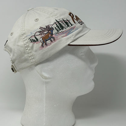 Vintage 90s Rambow Outfitters Hat Baseball Cap Hunting Hunter Beige Strapback
