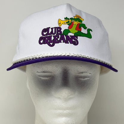 Vintage 90s Club Orleans Casino Las Vegas Hat Baseball Cap Hotel Snapback White