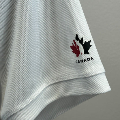 Polo de golf Hudsons Bay Canada para mujer, talla extragrande, para golfistas, RCGA, color blanco