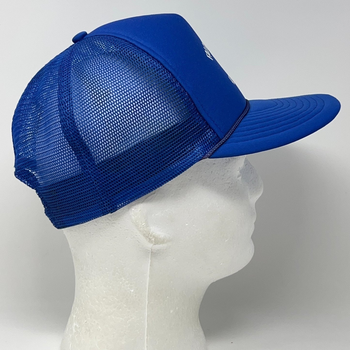 Vintage 80s Falcon Cable TV Trucker Hat Baseball Cap Missouri Mesh Snapback Blue
