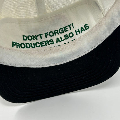 Vintage 90s Producers Hybrids Hat Baseball Cap Seeds Agriculture Snapback White