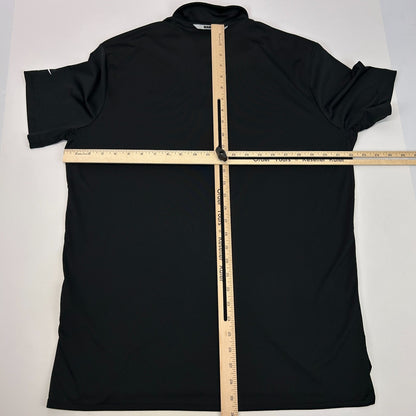 Las Vegas Raiders Polo Shirt Black Striped NFL On Field SS Nike Dri Fit L Large