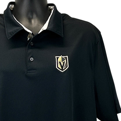 Las Vegas Golden Knights Polo Shirt Golf Golfer Golfing NHL Hockey Black XXL 2XL