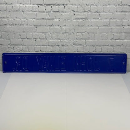 7 John Elway Dr Street Road Sign Blue Heavy Metal Denver Broncos 36 in x 6 in