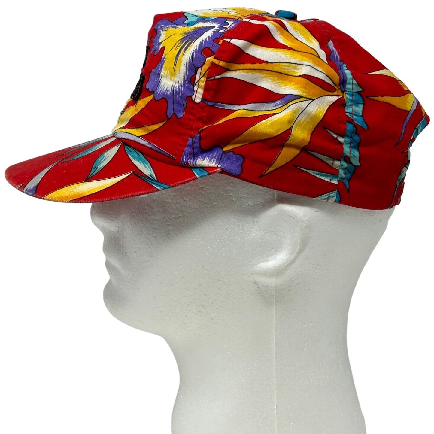 Jose Cuervo Tequila Hat Vintage 90s K-Products Floral Hawaiian Red Baseball Cap