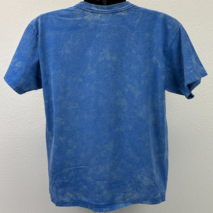 Vintage Y2Ks Polar Bears Alaska T Shirt Bleach Spotted Tie Dye Blue Tee L Large