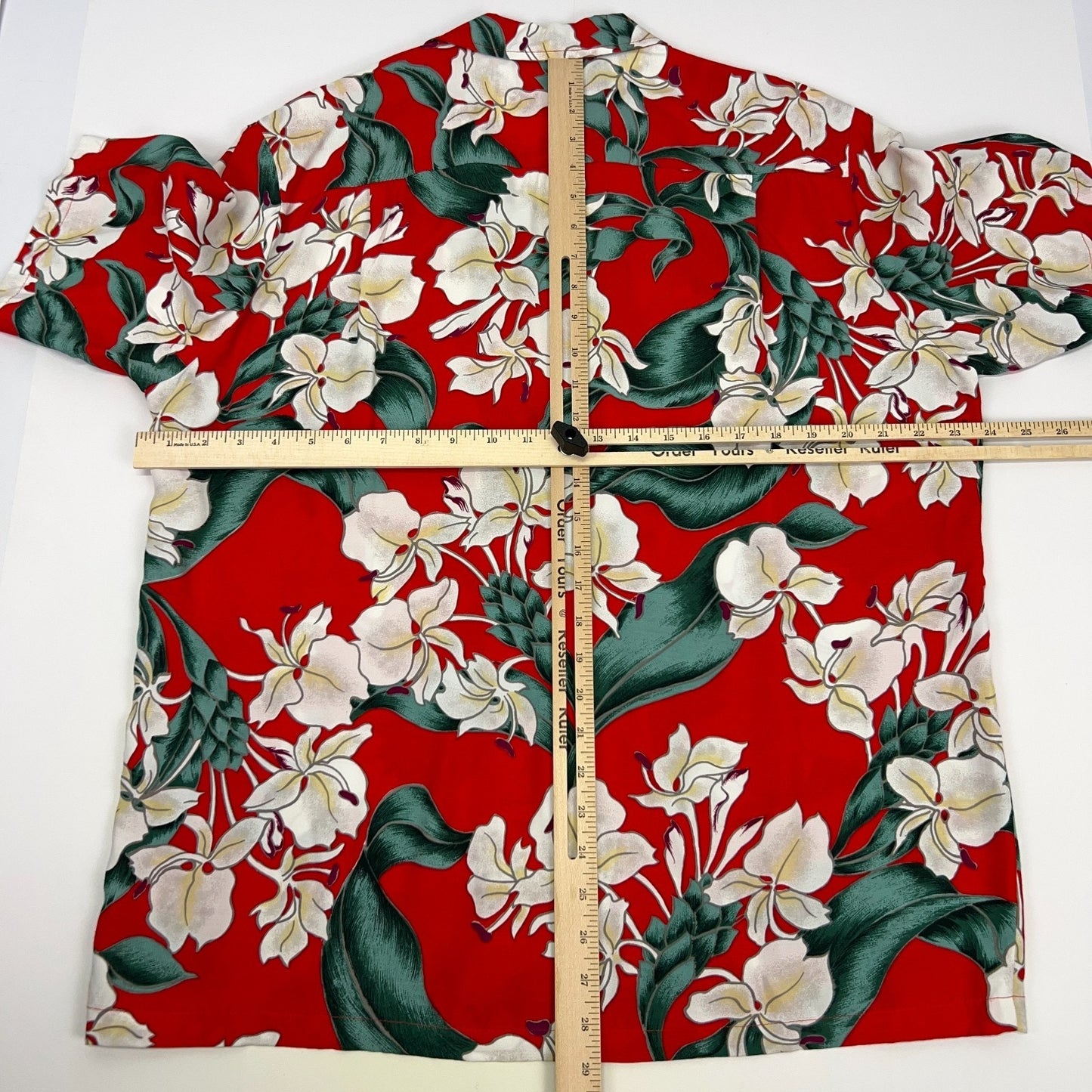 Vintage 90s Hawaiian Reserve Collection Hawaiian Button Front Shirt Red M Medium
