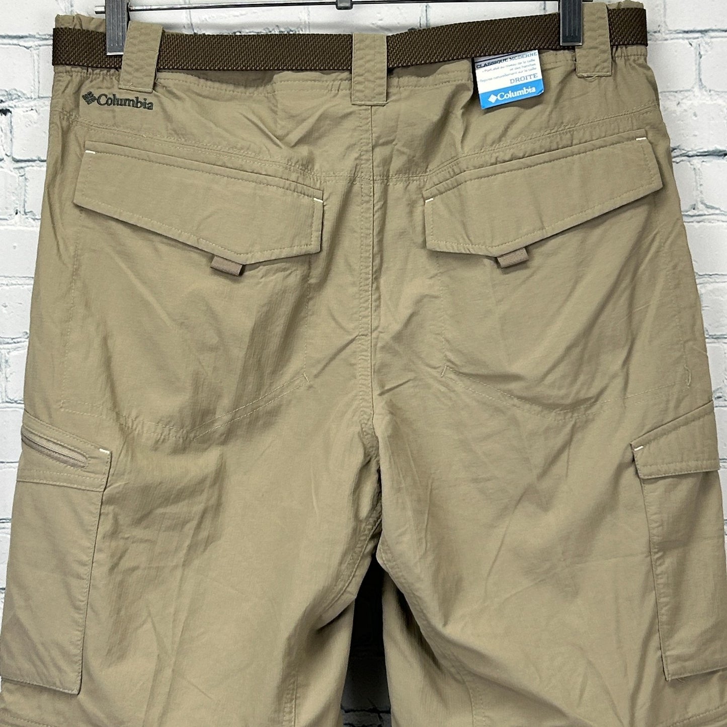 Columbia Silver Ridge Convertible Cargo Pants AM8004 Tan Khaki Beige Mens 34x32